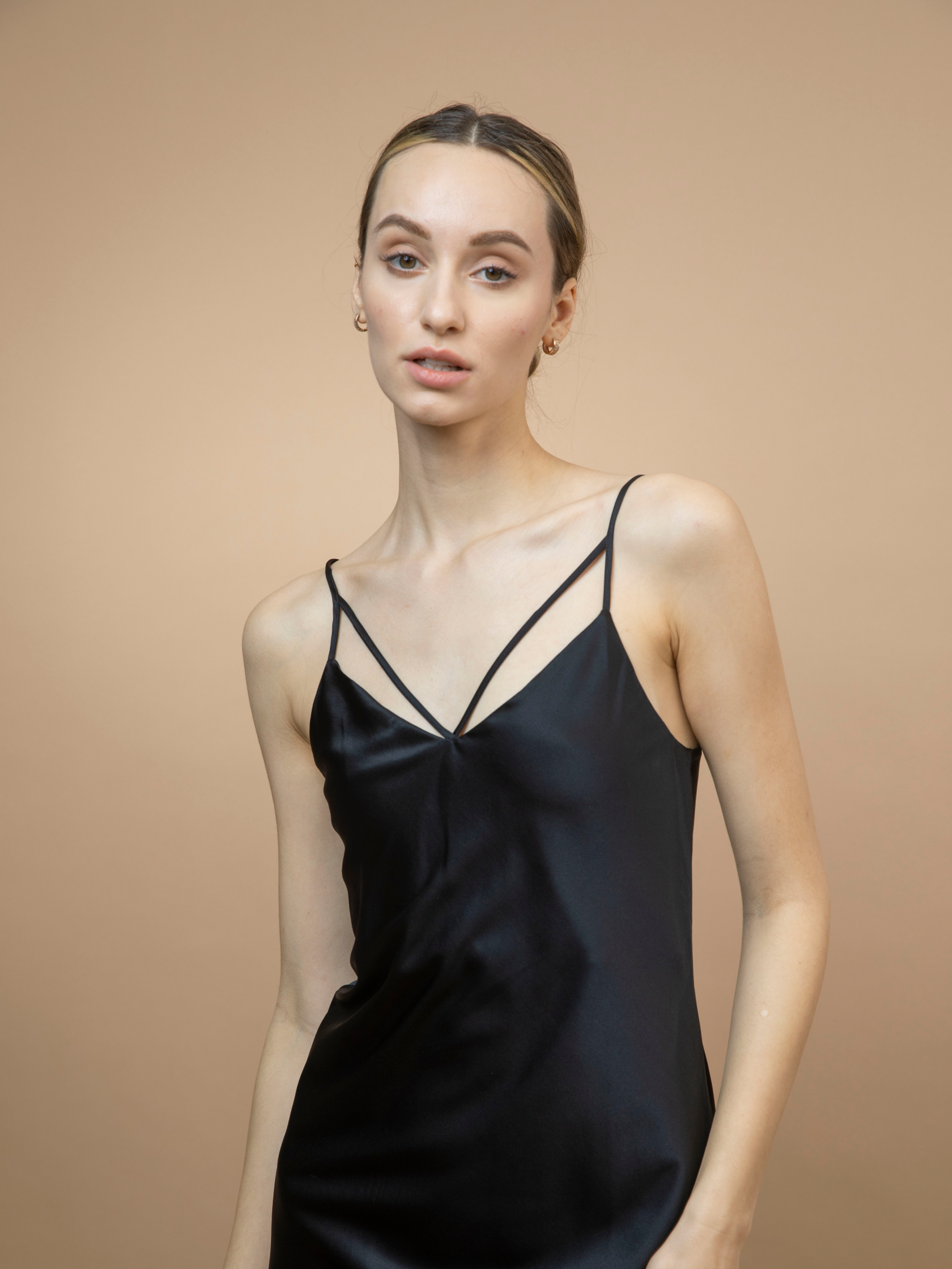 Mavi Mulberry Silk Slip Midi Dress