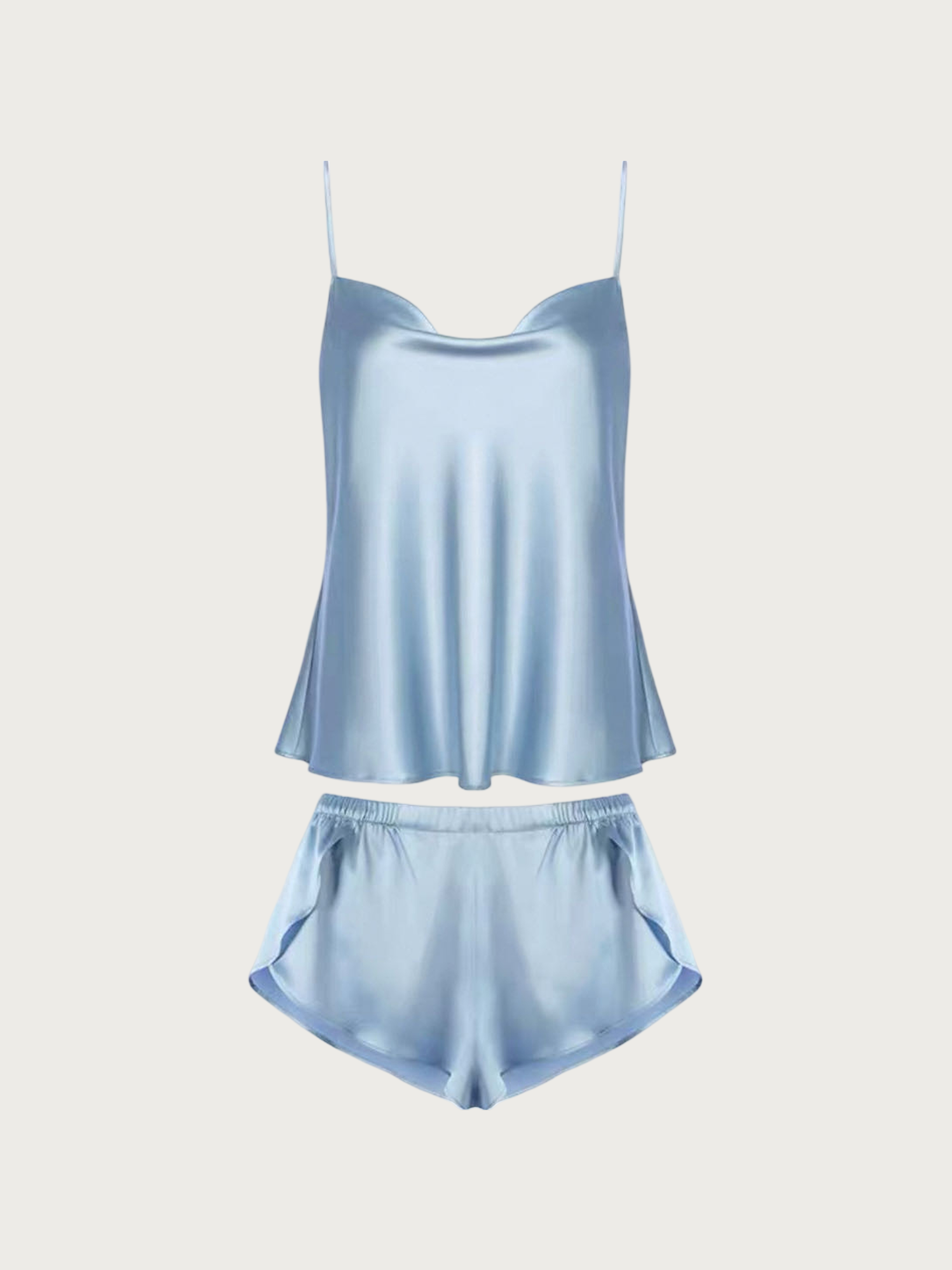 Donna Blue Mulberry Silk Camisole Set