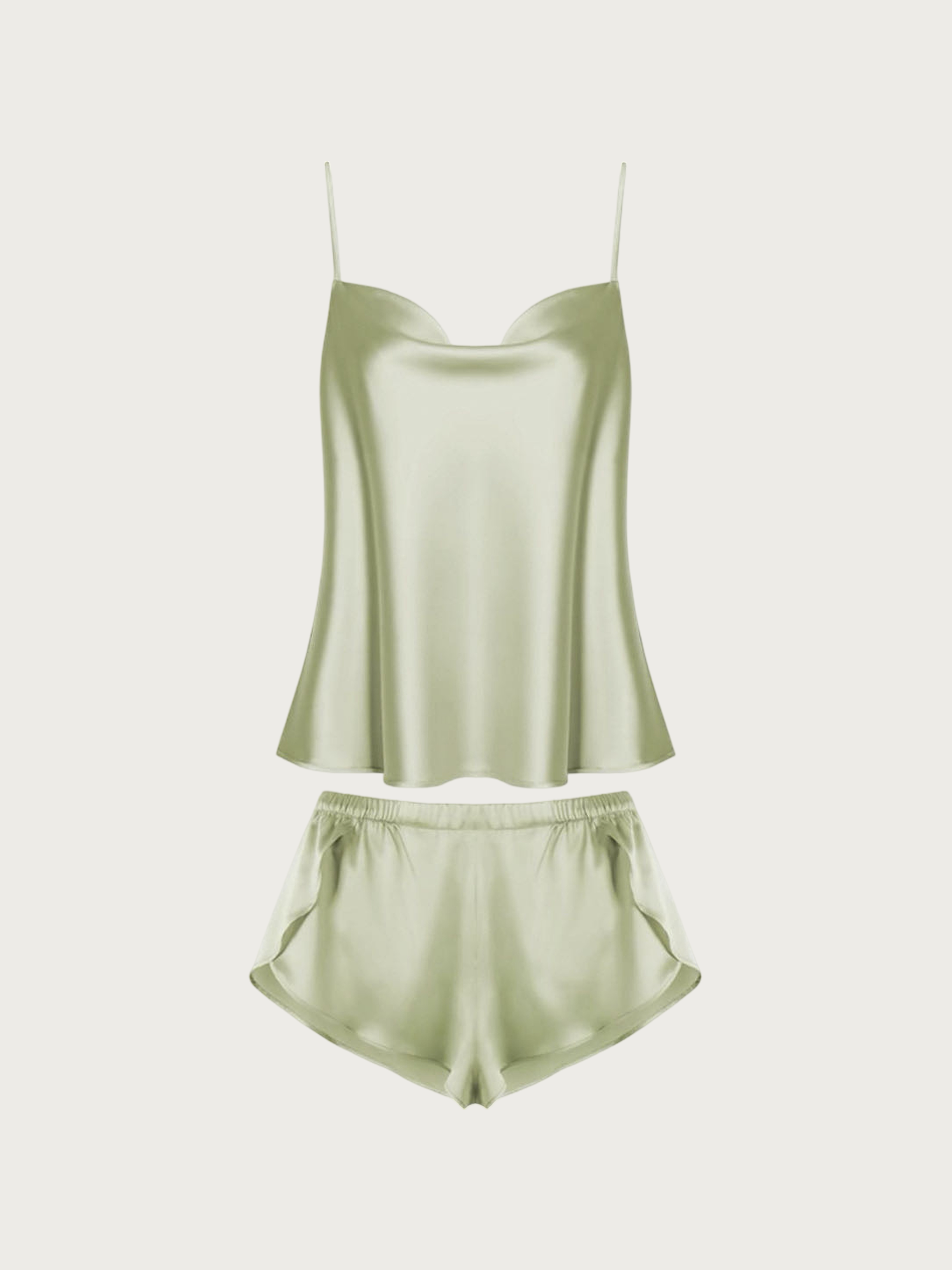 Donna Green Mulberry Silk Camisole Set