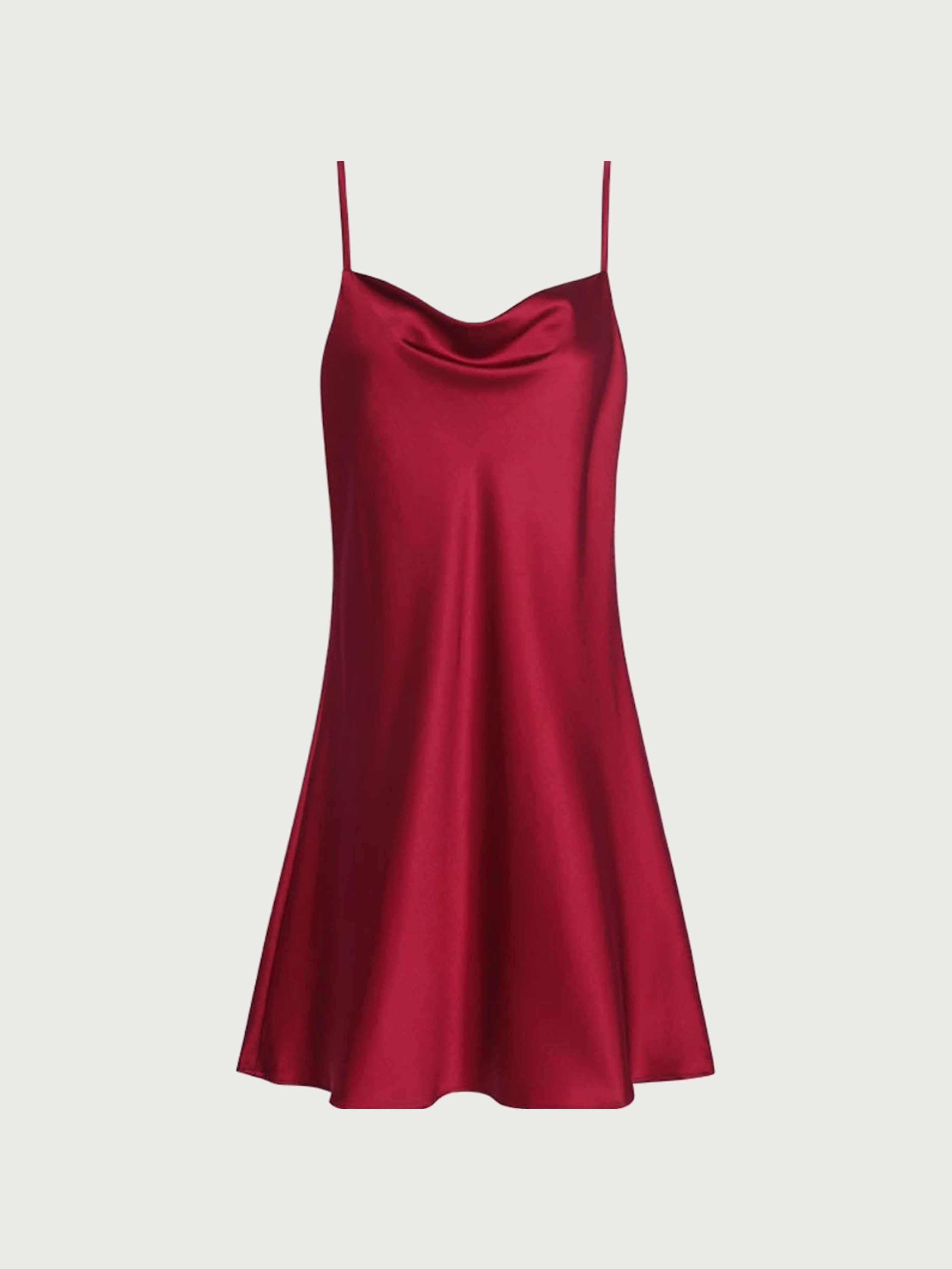 Medora Mulberry Silk Red Slip Short Dress